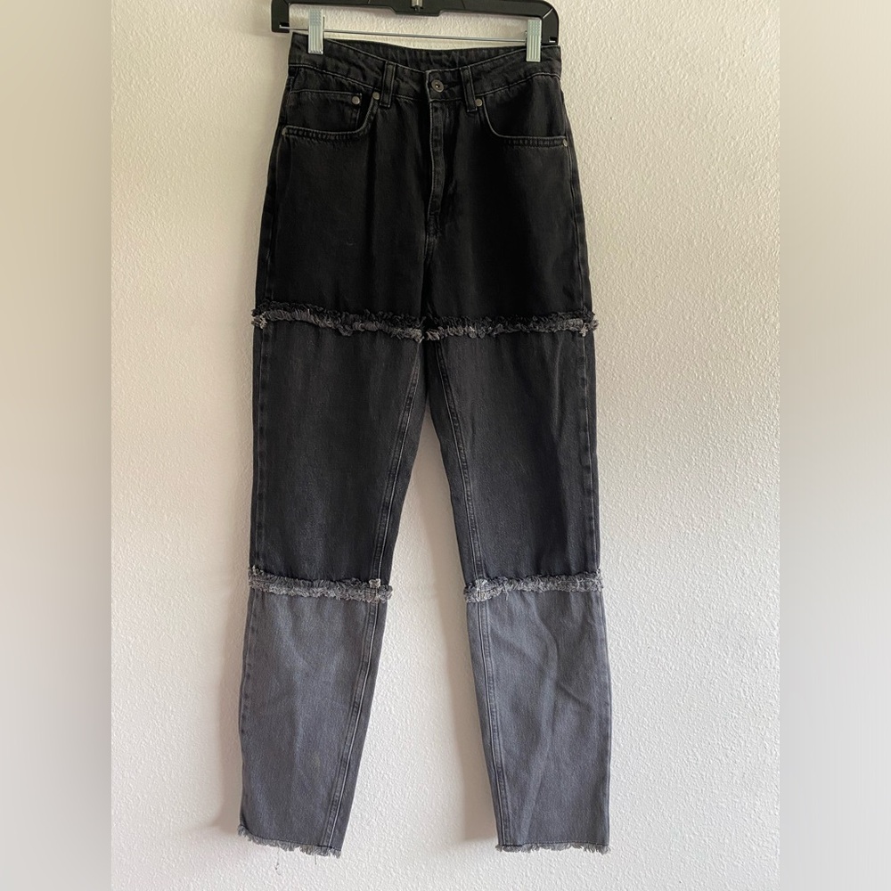 Free People - The Ragged Priest Stripe Panel Mom Jeans Size 26